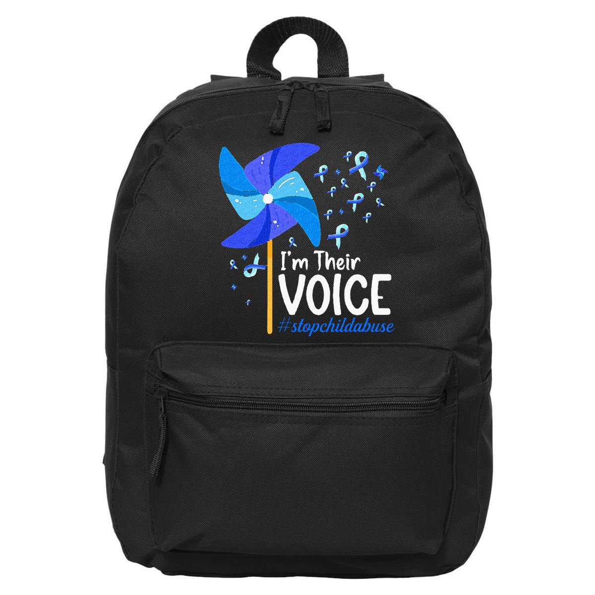 Im Their Voice Pinwheel Child Abuse Prevention Awareness 16 in Basic Backpack
