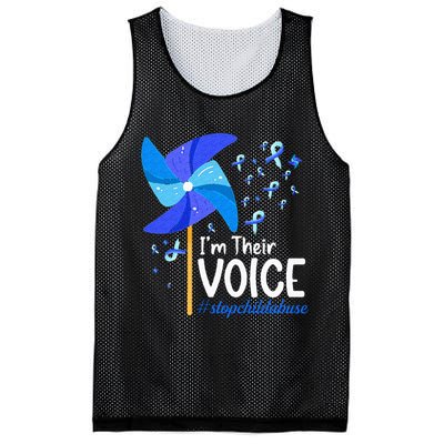 Im Their Voice Pinwheel Child Abuse Prevention Awareness Mesh Reversible Basketball Jersey Tank