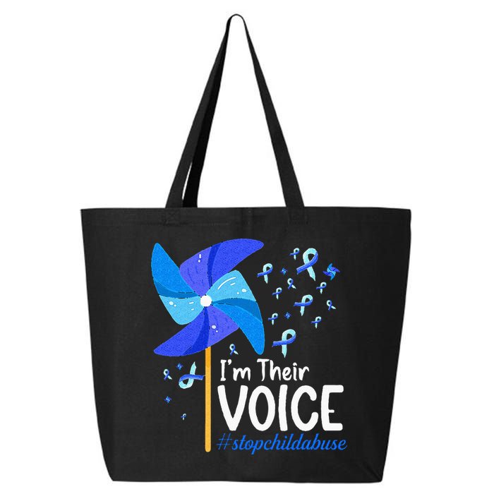 Im Their Voice Pinwheel Child Abuse Prevention Awareness 25L Jumbo Tote