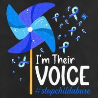 Im Their Voice Pinwheel Child Abuse Prevention Awareness 25L Jumbo Tote