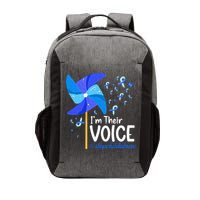 Im Their Voice Pinwheel Child Abuse Prevention Awareness Vector Backpack