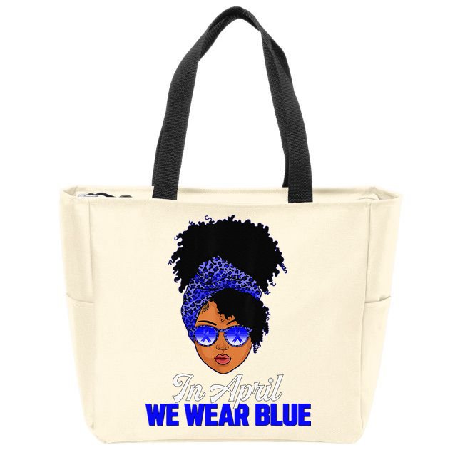 I'm Their Voice Child Abuse Prevention Awareness Month Zip Tote Bag