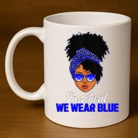 I'm Their Voice Child Abuse Prevention Awareness Month 11oz C Handle Ceramic Mug