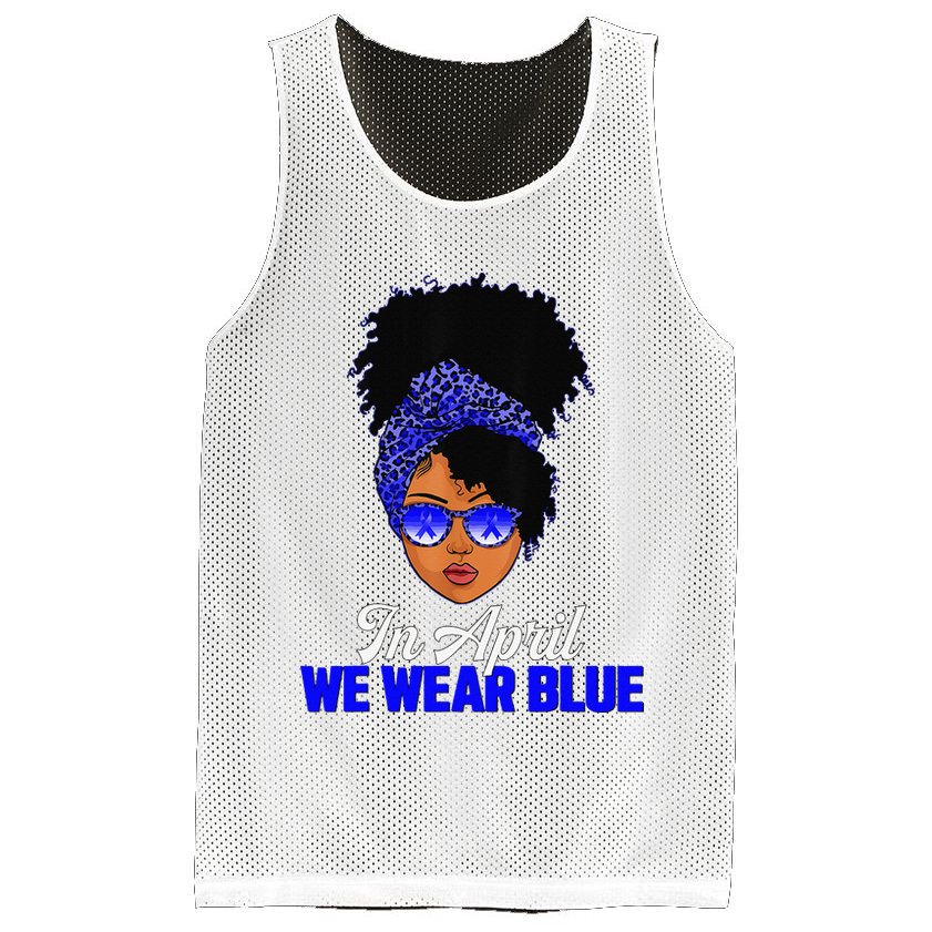 I'm Their Voice Child Abuse Prevention Awareness Month Mesh Reversible Basketball Jersey Tank