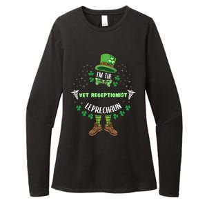 Im The Vet Receptionist Leprechaun St Patricks Day Gift Womens CVC Long Sleeve Shirt