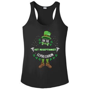 Im The Vet Receptionist Leprechaun St Patricks Day Gift Ladies PosiCharge Competitor Racerback Tank