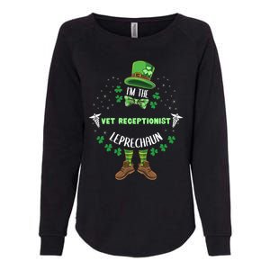 Im The Vet Receptionist Leprechaun St Patricks Day Gift Womens California Wash Sweatshirt