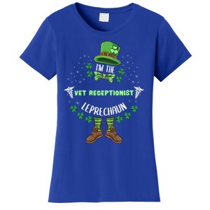 Im The Vet Receptionist Leprechaun St Patricks Day Gift Women's T-Shirt