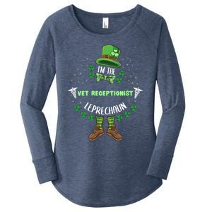 Im The Vet Receptionist Leprechaun St Patricks Day Gift Women's Perfect Tri Tunic Long Sleeve Shirt