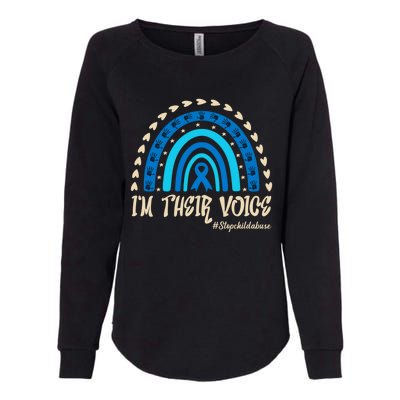 Im Their Voice Stop Abuse Prevention Awareness Month Cool Gift Womens California Wash Sweatshirt