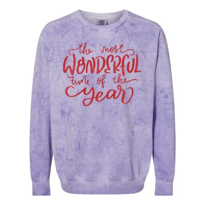 It's The Wonderful Time Of The Year Christmas Season Festive Colorblast Crewneck Sweatshirt