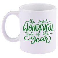 It's The Wonderful Time Of The Year Christmas Season Festive 11oz C Handle Ceramic Mug