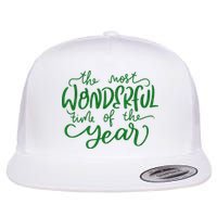It's The Wonderful Time Of The Year Christmas Season Festive Flat Bill Trucker Hat