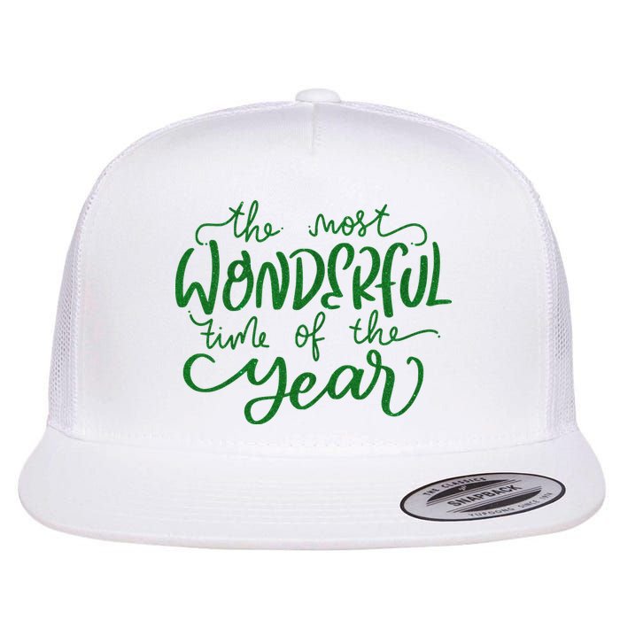 It's The Wonderful Time Of The Year Christmas Season Festive Flat Bill Trucker Hat