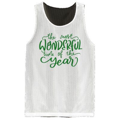 It's The Wonderful Time Of The Year Christmas Season Festive Mesh Reversible Basketball Jersey Tank