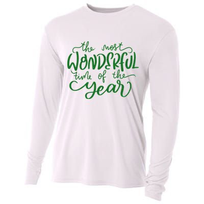 It's The Wonderful Time Of The Year Christmas Season Festive Cooling Performance Long Sleeve Crew
