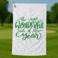 It's The Wonderful Time Of The Year Christmas Season Festive Golf Towel