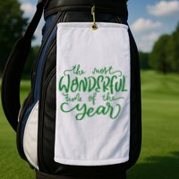 It's The Wonderful Time Of The Year Christmas Season Festive Golf Towel