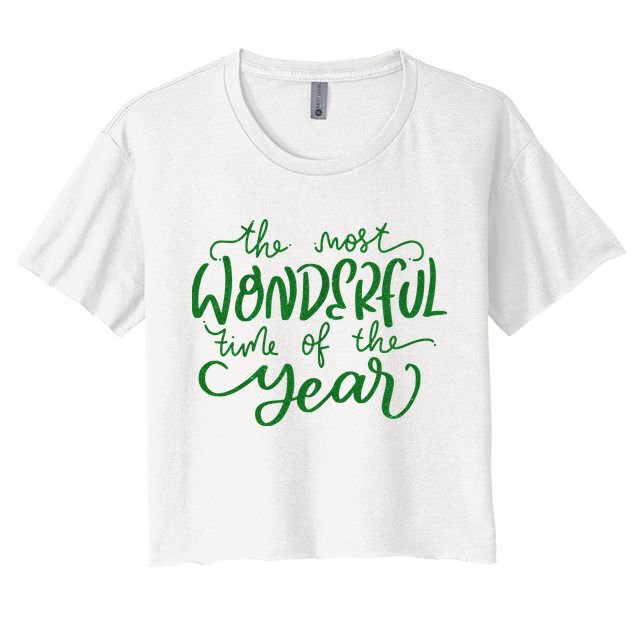 It's The Wonderful Time Of The Year Christmas Season Festive Crop Top