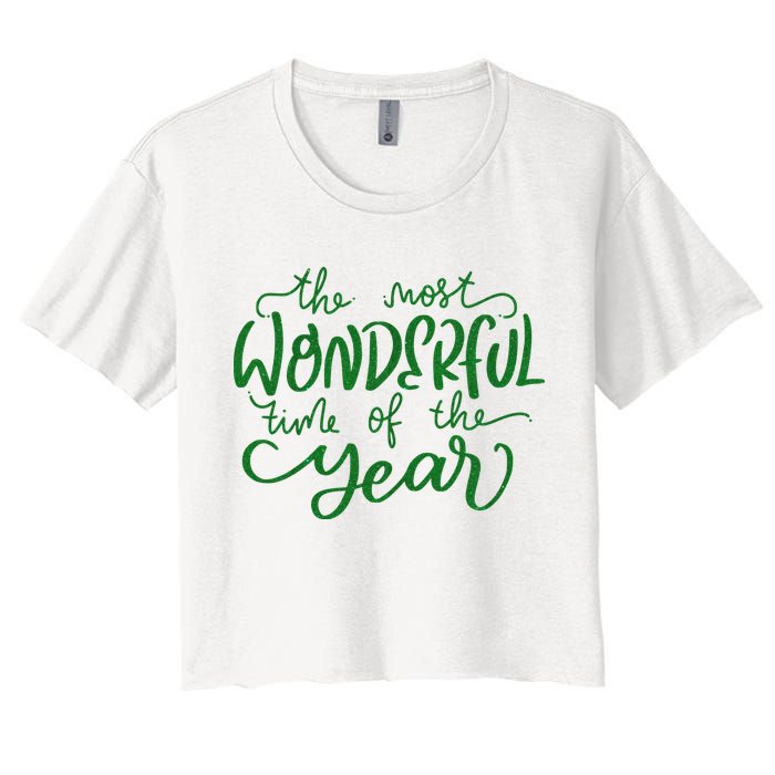 It's The Wonderful Time Of The Year Christmas Season Festive Crop Top