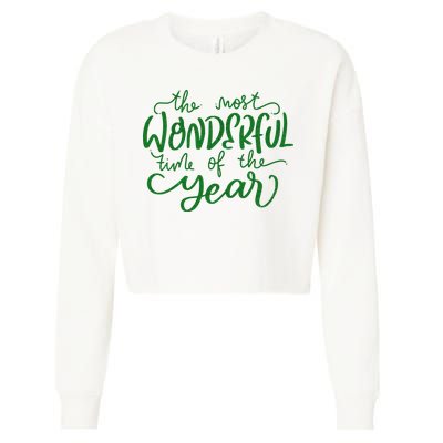It's The Wonderful Time Of The Year Christmas Season Festive Cropped Pullover Crew