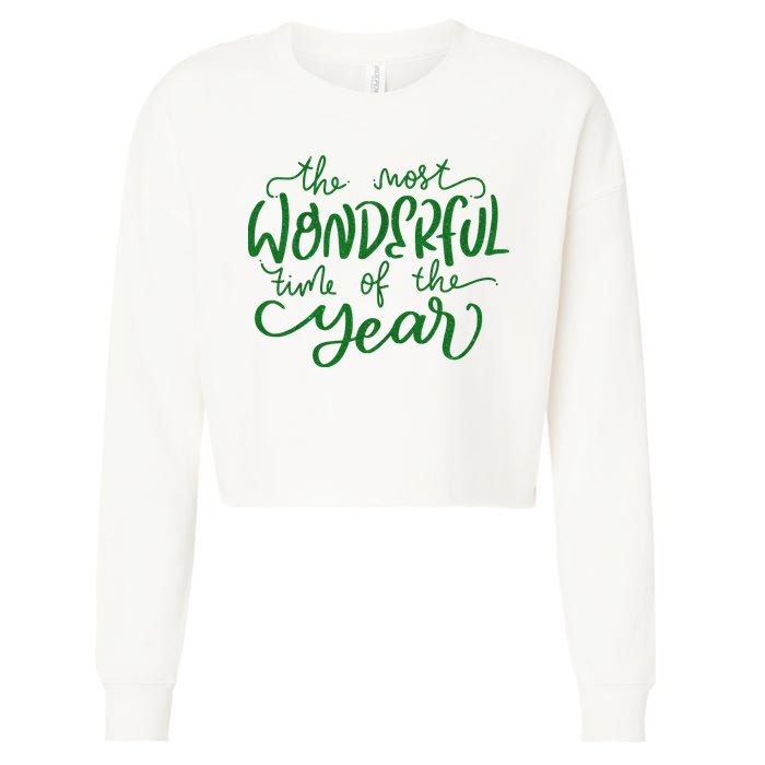 It's The Wonderful Time Of The Year Christmas Season Festive Cropped Pullover Crew