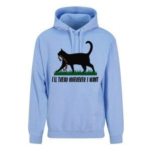 ILl Tread Wherever I Want Cat Ladies For Kamala Funny Gift Unisex Surf Hoodie