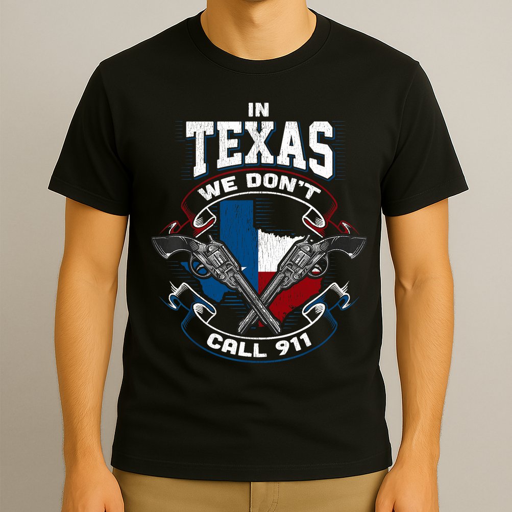 In Texas We Don't Call 911 Funny Texan Proud Gun Owner Gift T-Shirt