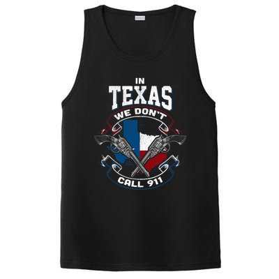 In Texas We Don't Call 911 Funny Texan Proud Gun Owner Gift PosiCharge Competitor Tank