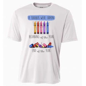 If Teachers Were Crayon Beginning Of The Year End The Year Cooling Performance Crew T-Shirt