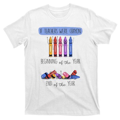 If Teachers Were Crayon Beginning Of The Year End The Year T-Shirt