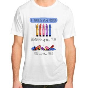 If Teachers Were Crayon Beginning Of The Year End The Year Adult ChromaSoft Performance T-Shirt