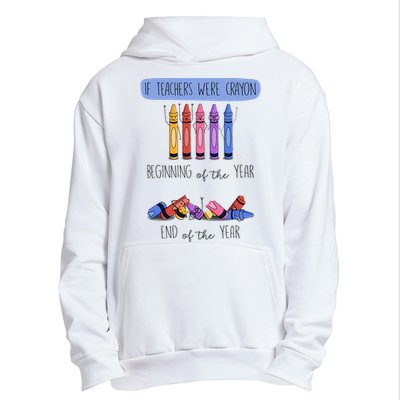 If Teachers Were Crayon Beginning Of The Year End The Year Urban Pullover Hoodie