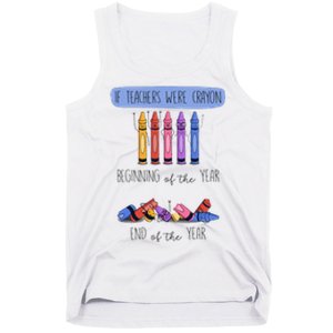 If Teachers Were Crayon Beginning Of The Year End The Year Tank Top