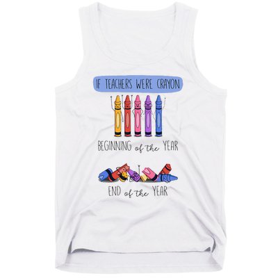 If Teachers Were Crayon Beginning Of The Year End The Year Tank Top