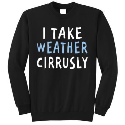 I Take Weather Cirrusly - Funny Meteorology Sweatshirt