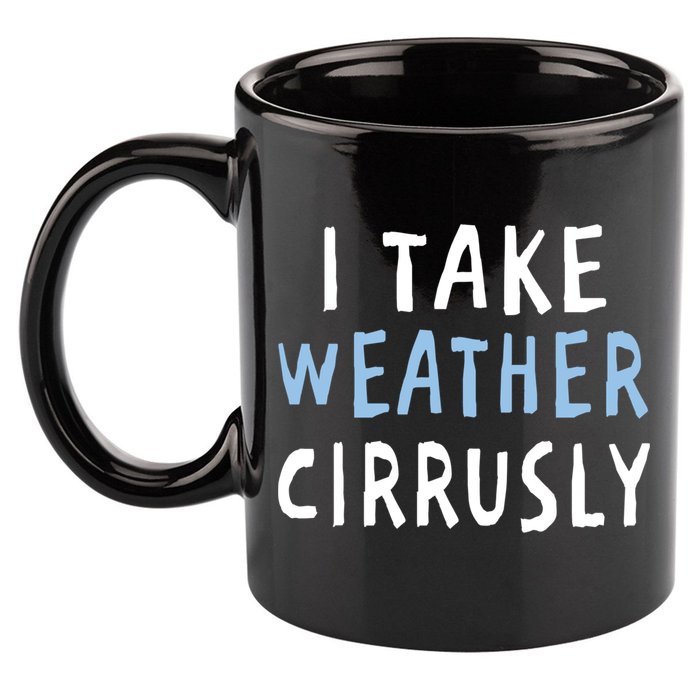 I Take Weather Cirrusly - Funny Meteorology 11oz C Handle Ceramic Mug