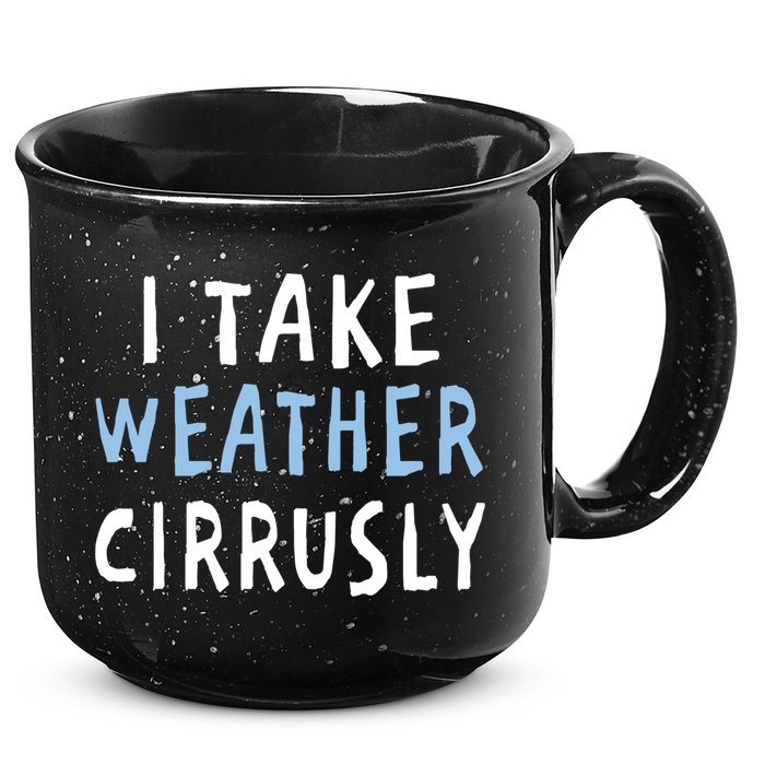 I Take Weather Cirrusly - Funny Meteorology 15oz Campfire Ceramic Mug