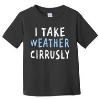 I Take Weather Cirrusly - Funny Meteorology Toddler T-Shirt