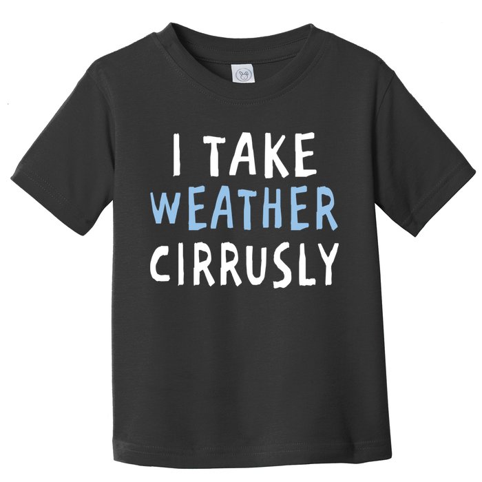I Take Weather Cirrusly - Funny Meteorology Toddler T-Shirt