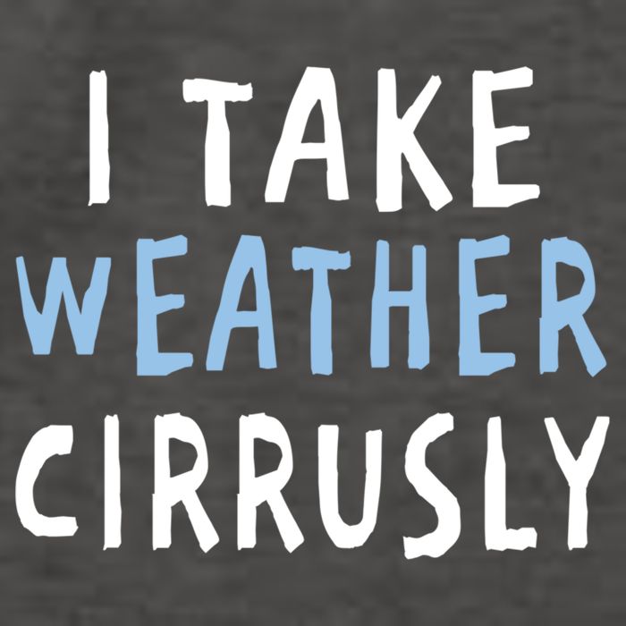 I Take Weather Cirrusly - Funny Meteorology Vector Backpack