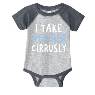 I Take Weather Cirrusly - Funny Meteorology Infant Baby Jersey Bodysuit