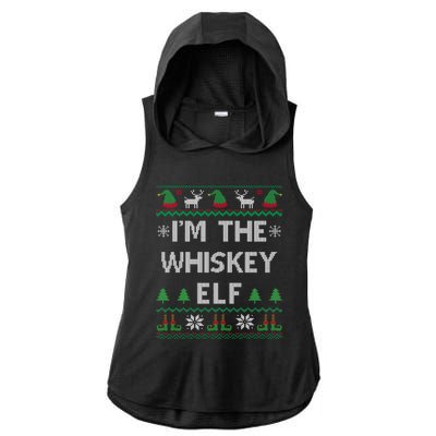 IM The Whiskey Elf Funny Whisky Lover Ugly Christmas Pajama Gift Ladies PosiCharge Tri-Blend Wicking Draft Hoodie Tank