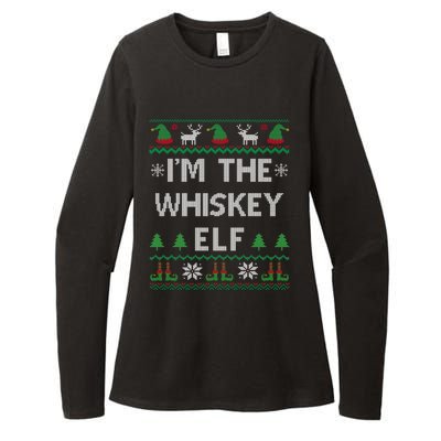 IM The Whiskey Elf Funny Whisky Lover Ugly Christmas Pajama Gift Womens CVC Long Sleeve Shirt