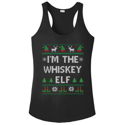 IM The Whiskey Elf Funny Whisky Lover Ugly Christmas Pajama Gift Ladies PosiCharge Competitor Racerback Tank