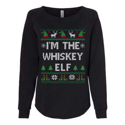 IM The Whiskey Elf Funny Whisky Lover Ugly Christmas Pajama Gift Womens California Wash Sweatshirt