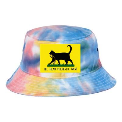 ILl Tread Wherever I Want Childless Cat Lady For Kamala Tie Dye Newport Bucket Hat