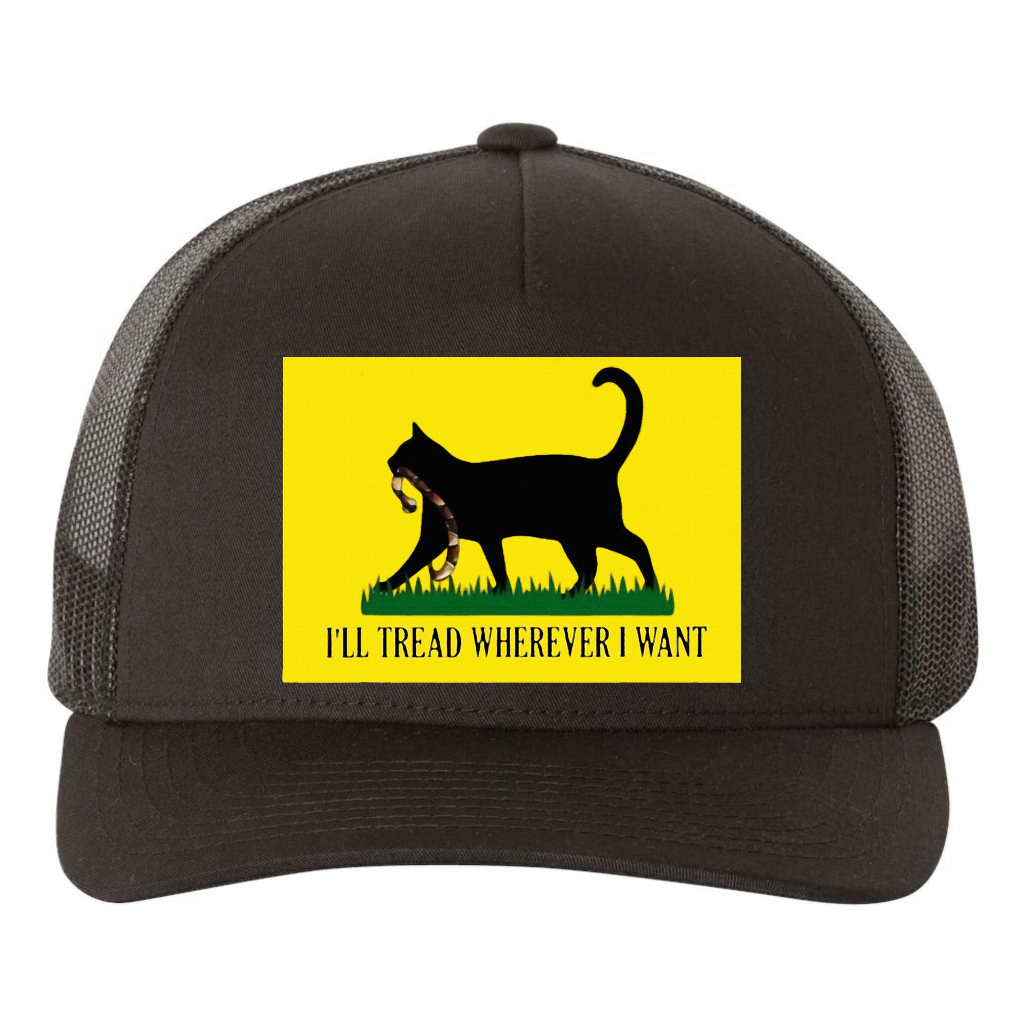 ILl Tread Wherever I Want Childless Cat Lady For Kamala Yupoong Adult 5-Panel Trucker Hat