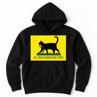 ILl Tread Wherever I Want Childless Cat Lady For Kamala Hoodie