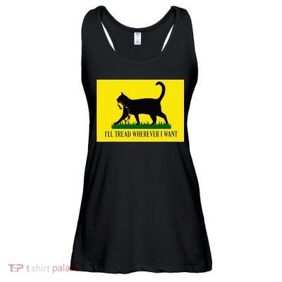 ILl Tread Wherever I Want Childless Cat Lady For Kamala Ladies Essential Flowy Tank
